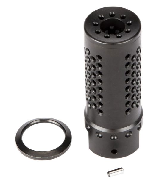 Picture of Spikes Tactical SBV1019 Dynacomp Extreme Muzzle Brake Black Nitride 416R Stainless Steel with 5/8"-24 tpi Threads & 2.25" OAL for 308 Win