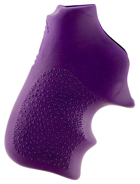 Picture of Hogue 78026 Tamer  Cushion Purple Rubber Grip with Finger Grooves for Ruger LCR, LCRx