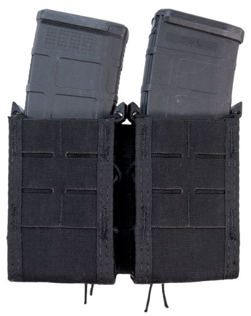 Picture of High Speed Gear 41TA02BK TACO Duty Double Rifle Mag, Black Nylon MOLLE Mount