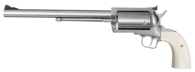 Picture of Magnum Research BFR500SW10B BFR Long Cylinder Extra Large Frame 500 S&W Mag 5 Shot, 10" Brushed Stainless Steel Barrel, Cylinder & Frame, Bisley White Laminate Grip, Exposed Hammer