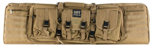 Picture of Bulldog BDT6043T BDT Tactical Double 43" Tan Nylon, 3 Accessory Pockets, Deluxe Padded Backstraps Lockable Zippers, Padded Internal Divider