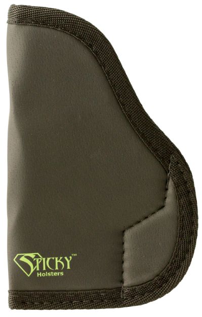 Picture of Sticky Holsters MD1 MD-1  Black/Green Latex Free Rubber Fits Small 9mm Ambidextrous