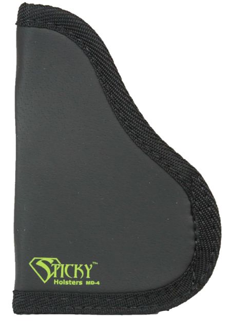 Picture of Sticky Holsters MD4MODLAS MD-4  Black/Green Latex Free Rubber Fits Med Semi-Auto with Laser Ambidextrous