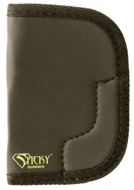 Picture of Sticky Holsters MD6 MD-6  Black/Green Latex Free Rubber Fits Ruger SP101 Ambidextrous