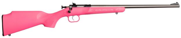 Picture of Crickett KSA2221 Youth  22 LR 1rd 16.12" Stainless Steel Barrel, Fixed Front/Adjustable Rear Peep Sights, Pink Synthetic Stock w/11.5" LOP, Rebounding Firing Pin Safety