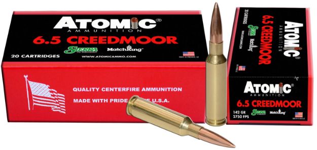 Picture of Atomic Ammunition 00404 Rifle Match 6.5Creedmoor 142gr Hollow Point Match 20 Per Box/10 Case