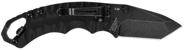 Picture of Kershaw 8750TBLKBWX Shuffle II 2.60" Folding American Tanto Plain Black Oxide 8Cr14MoV SS Blade Black Glass-Filled Nylon Handle Clamshell Packaging