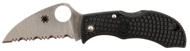 Picture of Spyderco MBKWSB Manbug  1.91" Folding Wharncliffe Serrated Non-Reflective Black TiCN VG-10 SS Blade, Black Textured FRN Handle