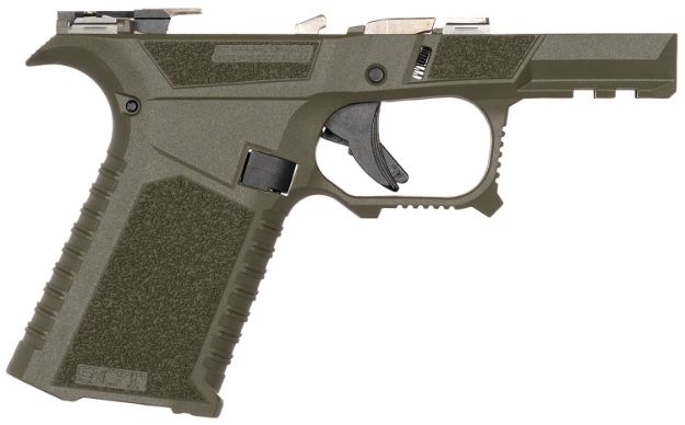 Picture of Sct Manufacturing 0226020000IB Sub Compact  Compatible w/ Glock 43X/48 OD Green Polymer Frame Aggressive Texture Grip