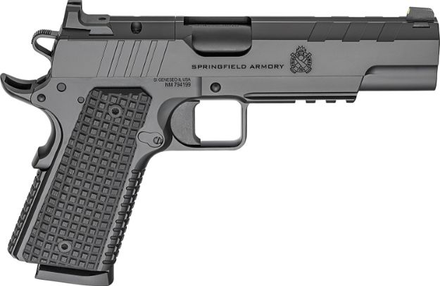 Picture of Springfield Armory PX9230LAOS 1911 Emissary 45 ACP 8+1 5" Stainless Steel Barrel Optic Ready Black Carbon Steel Slide VZ Grips Thin-Line G10 Grip