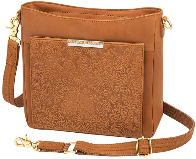 Picture of GTM  GTM-98/SADDLE    SLIM CROSSBODY BRUSHD LMBSKN