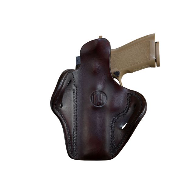 Picture of 1791 Gunleather ORBH24SBRR BH2.4 Optic Ready OWB 2.4 Signature Brown Leather Belt Slide Fits Walther PPQ/Sig P320/Springfield XD-M Right Hand