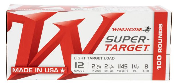 Picture of Winchester Ammo TRGT128VP Super-Target Light Target 12Gauge 2.75" 1 1/8oz 8Shot 100 Box/2 Case *Value Pack