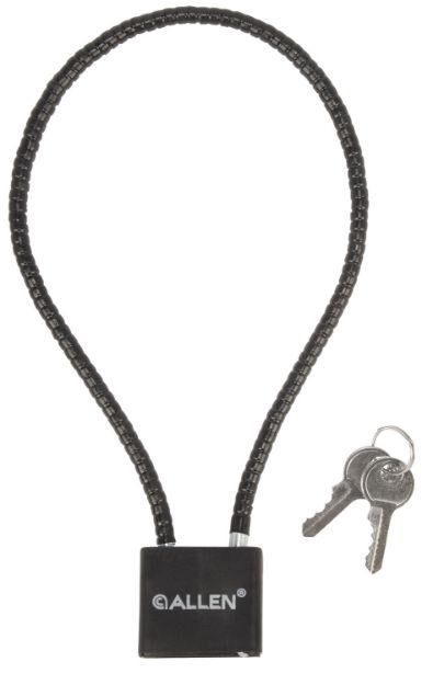 Picture of Allen 15414 Cable Gun Lock  Open With Key Black Stainless Steel Firearm Fit- Handgun/Rifle/Shotgun