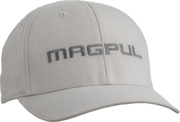 Picture of Magpul MAG1103-020 Wordmark Stretch Fit Gray Adjustable Snapback L/XL Fitted