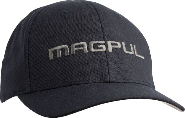 Picture of Magpul MAG1103-410 Wordmark Stretch Fit Navy Adjustable Snapback S/M Fitted