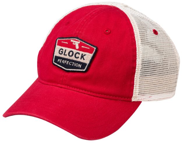 Picture of Glock AP95927 Trucker  Red/Cream Relaxed Fit Glock Patch