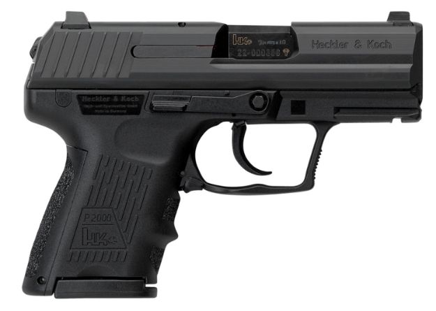 Picture of HK 81000056 P2000 SK V3 Sub-Compact Frame 9mm Luger 10+1, 3.26" Black Steel Barrel, Serrated Steel Slide, Polymer Frame w/Picatinny Rail, Black Polymer Grip, Ambidextrous