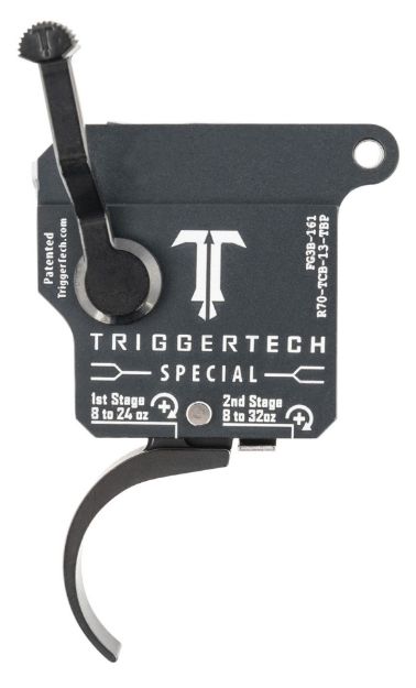 Picture of TriggerTech R70TCB13TBP Special  Two-Stage Pro Curved Trigger with 1-3.50 lbs Draw Weight & Matte Gray w/Black Parts Finish for Remington 700 Right