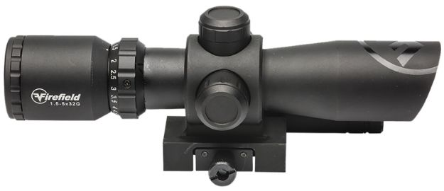 Picture of Firefield FF13063 Barrage w/Green Laser Matte Black 1.5-5x32mm Illuminated Red/Green Mil-Dot Reticle/Green Laser