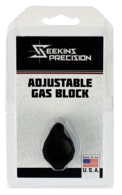 Picture of Seekins Precision 0011510031 Low Profile Adjustable Gas Block 1.37" x .94" Black Melonite