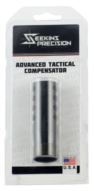 Picture of Seekins Precision 0011510035 ATC Muzzle Brake Black Melonite 416R Stainless Steel with 1/2"-28 tpi Threads for 223 Rem, 5.56x45mm NATO AR-15