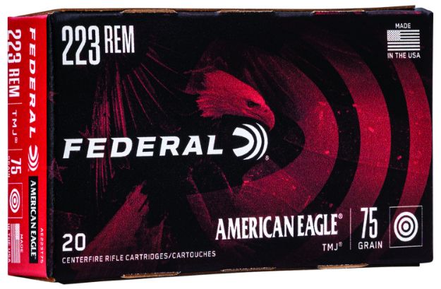 Picture of Federal AE223T75 American Eagle Rifle 223Rem 75gr Total Metal Jacket 20 Per Box/25 Case