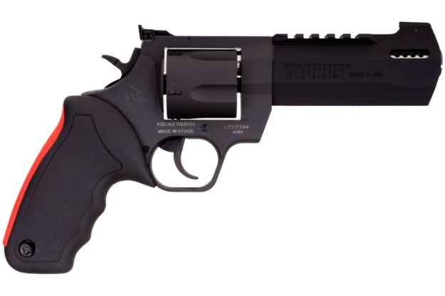 Picture of Taurus 2454051RH Raging Hunter  454 Casull 5rd 5.12" Matte Black Oxide Steel Black Rubber with Integrated Red Cushion Insert Grip