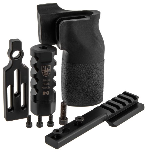 Picture of MasterPiece Arms 65PMRACCBUNDLE ACCBundle  DN3 Muzzle Brake, Vertical Grip, V4 Spigot Mount & Bag Rider For 6.5 Creedmoor MasterPiece Arms PMR