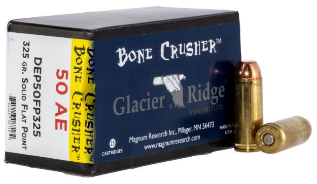 Picture of Magnum Research DEP50FP325 BoneCrusher  50AE 325gr Flat Point 25 Per Box/20 Case