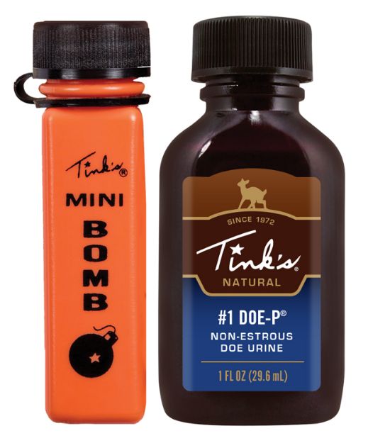 Picture of Tinks W6249 #1 Doe-P w/Mini Bomb Deer Attractant Doe Urine Scent 1oz Bottle