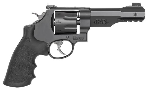 Picture of Smith & Wesson 170292 M&P Performance Center R8 357 Mag Or 38 S&W Spl +P 5" Black Barrel With Picatinny Acc. Rail, 8rd Black Cylinder, Black  Scandium Alloy N-Frame, Synthetic Grip