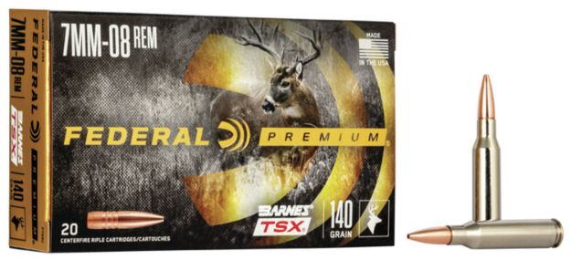 Picture of Federal P708C Premium  7mm-08Rem 140gr Barnes TSX 20 Per Box/10 Case