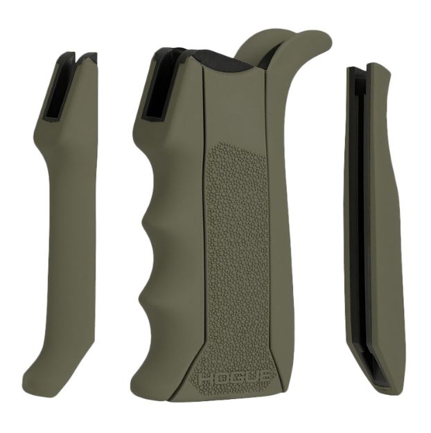 Picture of Hogue 13041 Modular Overmolded  OD Green Rubber Pistol Grip with Finger Grooves Fits AR-15/M16