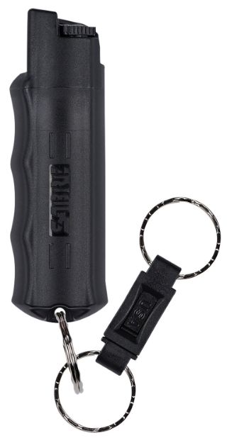 Picture of Sabre HC14BKUS02 Pepper Spray Red USA Formula Spray With Quick Release Key Ring 25 Bursts Range 10 ft Black