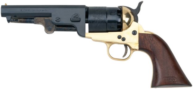 Picture of Pietta PF51BR44512 1851 Sheriff 44 Cal 5.50" 6rd Shot Brass Frame, Blued Cylinder, Blued Octagon Barrel, Walnut Grip