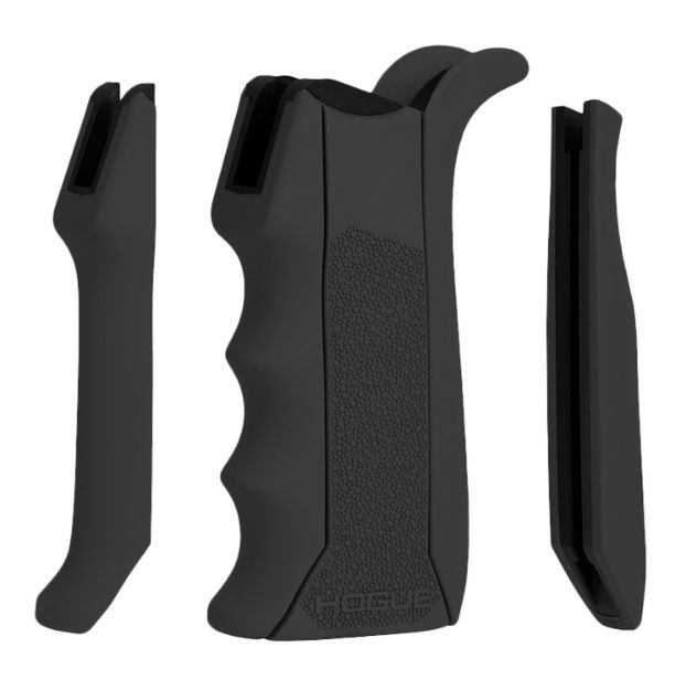 Picture of Hogue 13040 Modular Overmolded  Black Rubber Pistol Grip with Finger Grooves Fits AR-15/M16