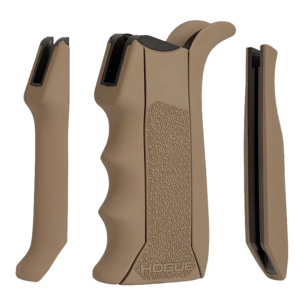 Picture of Hogue 13043 Modular Overmolded  Flat Dark Earth Rubber Pistol Grip with Finger Grooves Fits AR-15/M16