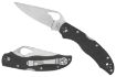 Picture of Spyderco BY01GPS2 Harrier 2  3.39" Folding Drop Point Part Serrated Stonewashed 8Cr13MoV SS Blade, Black Textured G10 Handle, Includes Pocket Clip