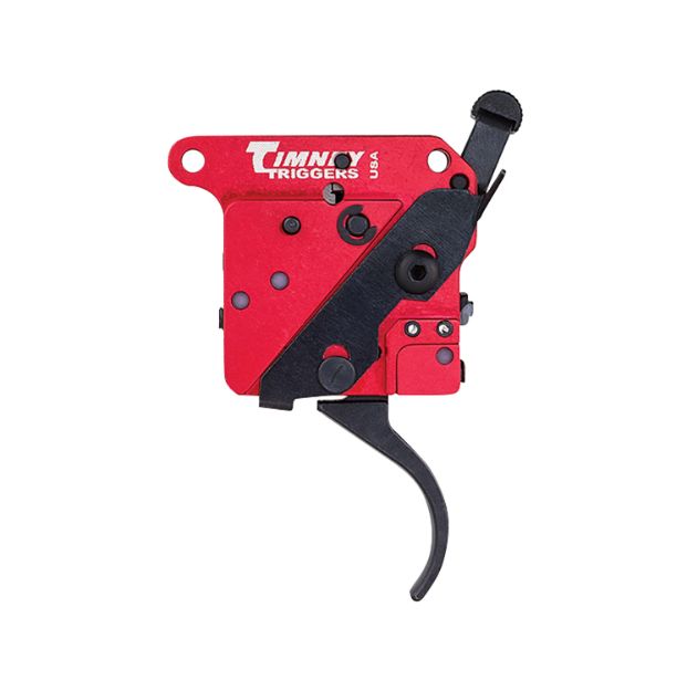 Picture of Timney Triggers 533 2-Stage  Two-Stage Curved Trigger with 1-1.50 lbs Draw Weight & Black/Red Finish for Remington 700 Right