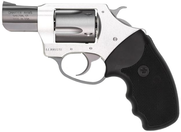 Picture of Charter Arms 93820 Undercover Lite Southpaw Compact 38 Special, 5 Shot 2" Stainless Steel Barrel & Cylinder, Anodized Aluminum Frame w/Black Finger Grooved Rubber Grip, Exposed Hammer, Left Hand