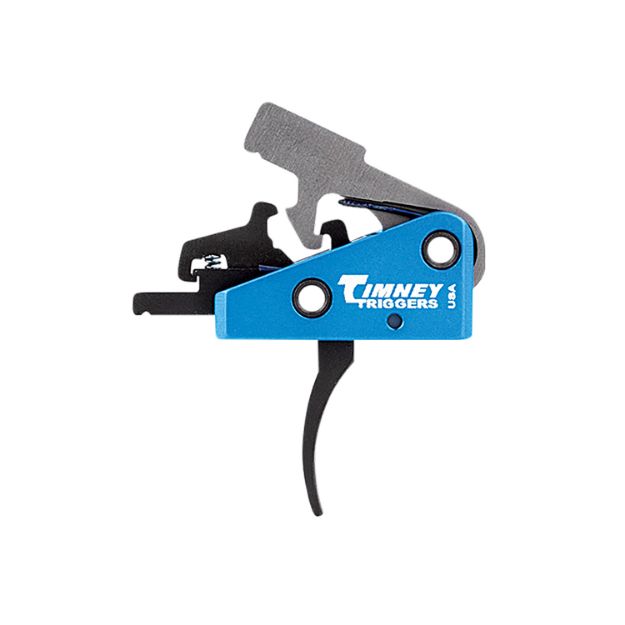 Picture of Timney Triggers 663S Targa Long Trigger  Two-Stage Curved Trigger with 2 lbs Draw Weight & Black/Blue Finish for AR-Platform