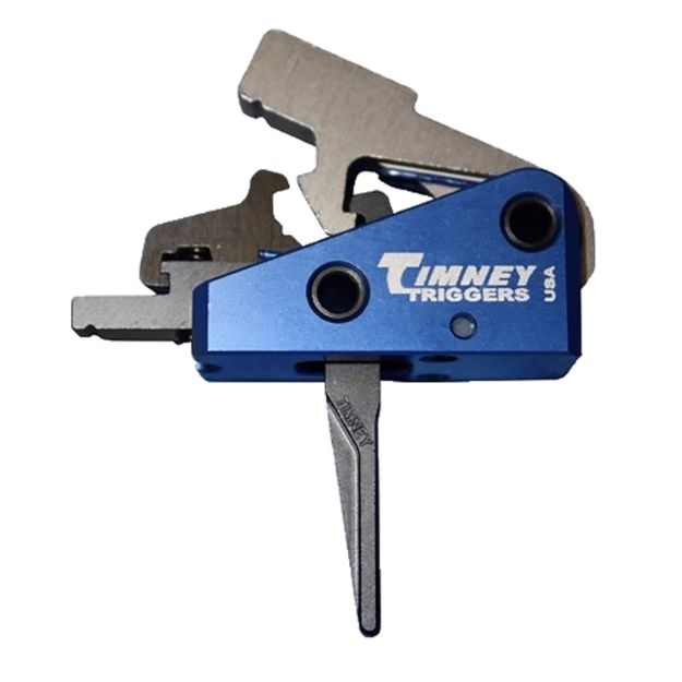 Picture of Timney Triggers 663SST Targa Long Trigger  Two-Stage Straight Trigger with 2 lbs Draw Weight & Black/Blue Finish for AR-Platform