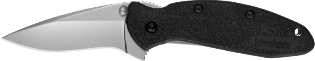 Picture of Kershaw 1620 Scallion  2.40" Folding Flipper Plain Bead Blasted 420HC SS Blade Black Glass-Filled Nylon Handle Includes Pocket Clip