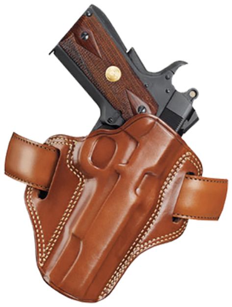 Picture of Galco CM112 Combat Master  OWB Tan Leather Belt Slide Fits S&W K Frame Fits Ruger Security-Six Right Hand