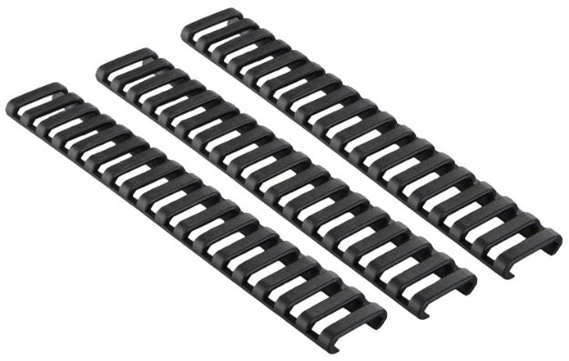 Picture of Ergo 4373BK Low-Pro Ladder Rail Covers Rifle 18 Slot Black Rubber 3 Pack