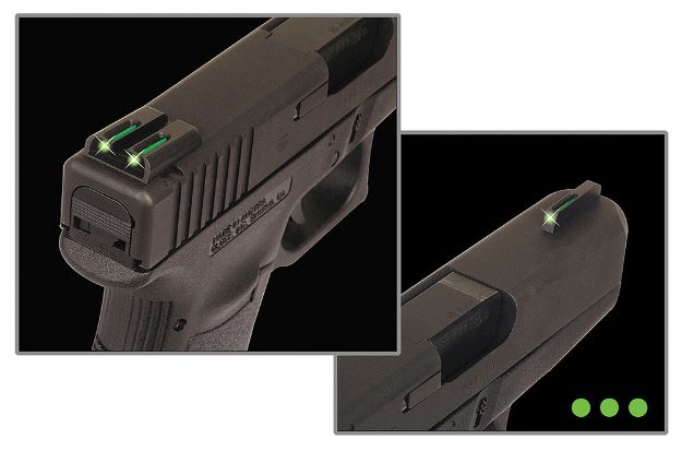 Picture of TruGlo TG131MPT TFO  Green/Tritium/Fiber Optic Front Sight-Yellow/Tritium/Fiber Optic Rear Sight Smith & Wesson M&P