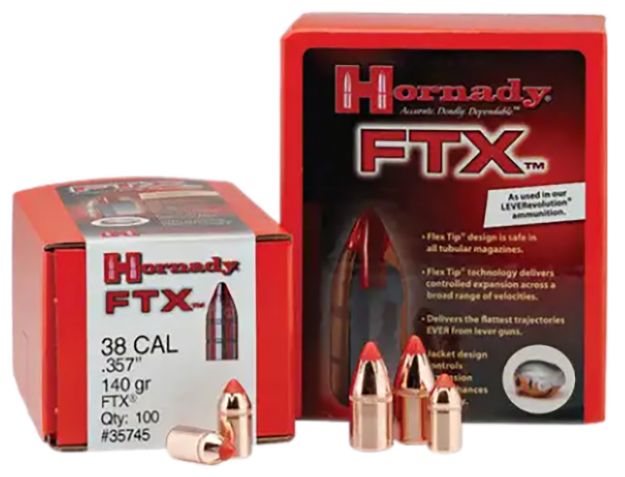 Picture of Hornady 44105 FTX  44 Cal .430 225 gr Flex Tip eXpanding 100 Per Box/ 15 Case