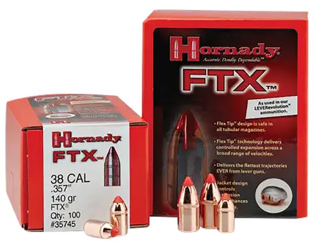 Picture of Hornady 45218 FTX  45 Cal .452 225 gr Flex Tip eXpanding 100 Per Box/ 15 Case