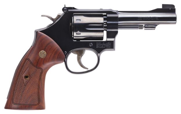 Picture of Smith & Wesson 150717 Model 48 Classic 22 WMR Blued Carbon Steel 4" Barrel, 6rd Cylinder & K-Frame, Wood Grip, Internal Lock